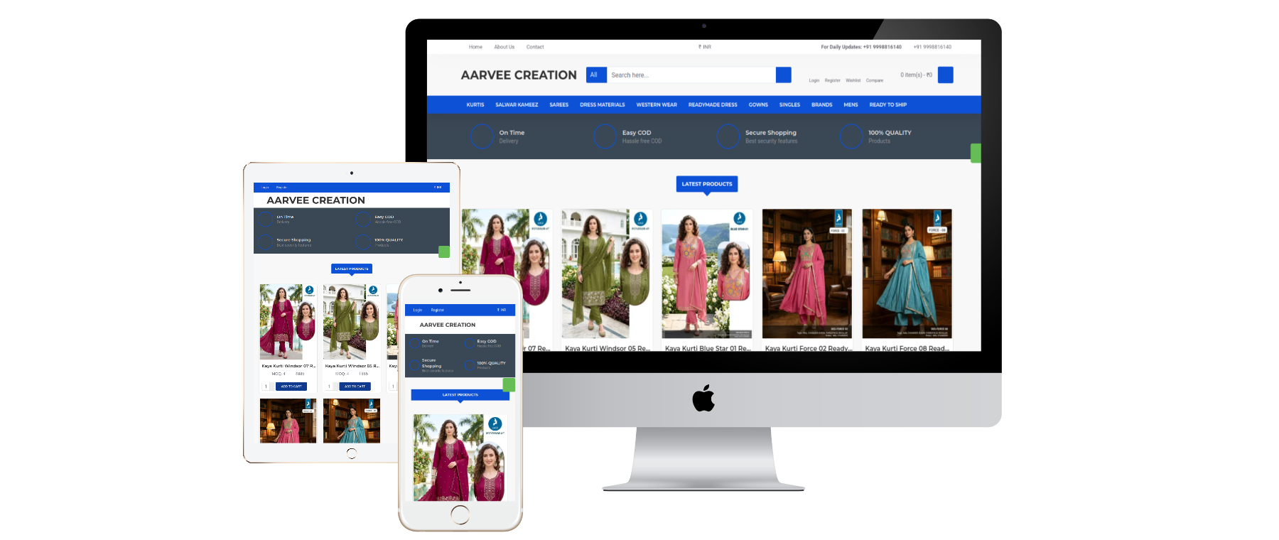 Aarvee Creation website