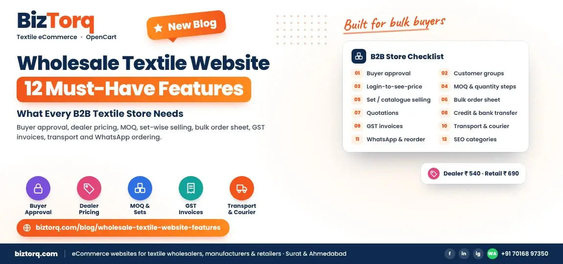 Wholesale Textile Website Features: The 12 Every B2B Store Needs
